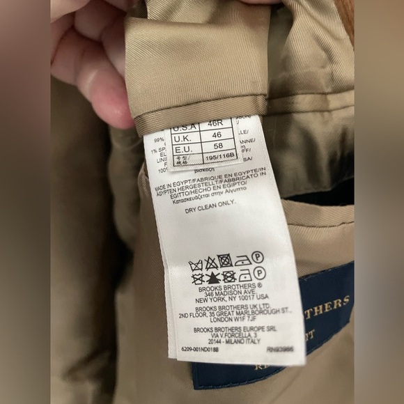 Mens Brooks Brothers Regent Fit Corduroy Blazer. Size 46R - Picture 4 of 8